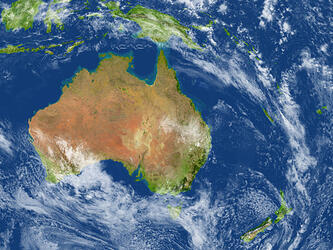 australia and new zealand on earth